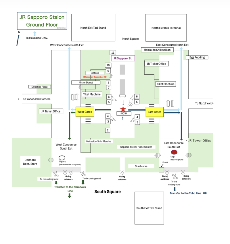 JR Sapporo Station Ticket Gates