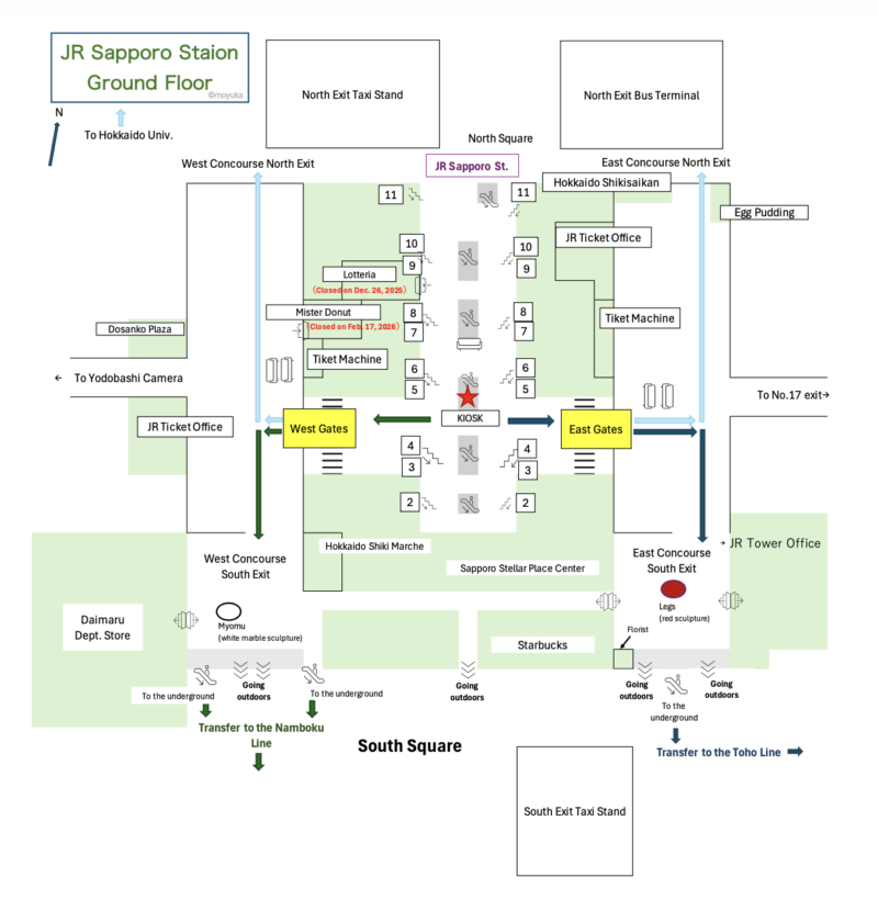 JR Sapporo Station Ticket Gates